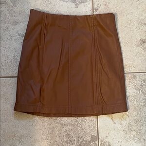 Tinseltown Tan Mini Skirt